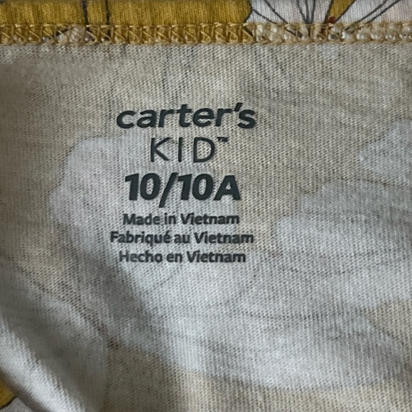 Carter's Mustard Floral Butterfly Casual Dress with flutter sleeves - Picture 3 of 6